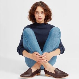 Everlane The Modern Leather Loafer 5 Burgundy Brown Flat Office Career